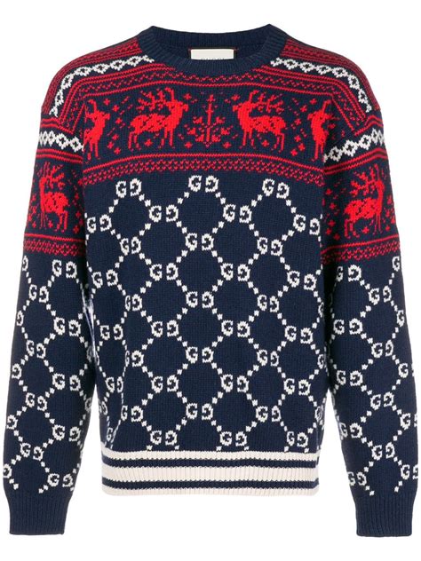 gucci home christmas sweater|GUCCI Jacquard.